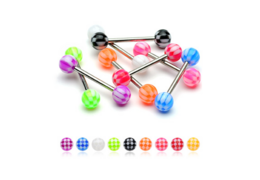 Штанга для языка цветная клетка Штанга для языка цветная клетка