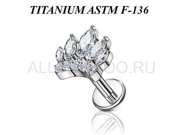 Лабрет из титана Ti Metal диадема