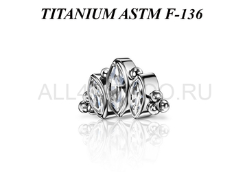 Кластер из титана Ti Metal цирцея
