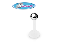 Лабрет из биопласта с титановым шариком