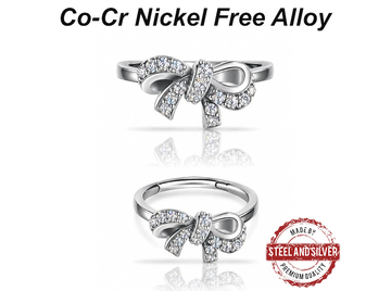 Кликер Steel and Silver кристальный бант