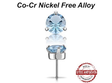 Вставка Steel and Silver с кристаллом Nano Gems