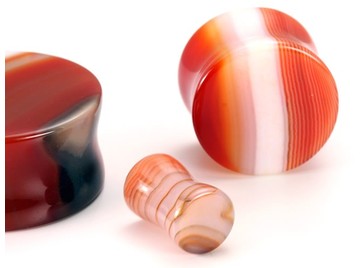 Плаги красный агат