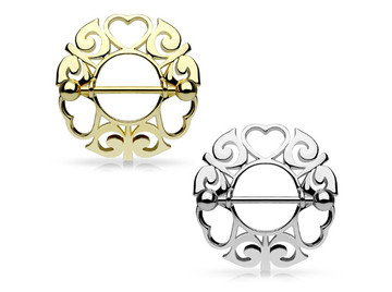 Украшение для груди узорчатые сердца