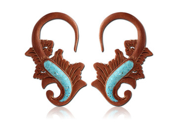 Спирали бирюзовый мотив, пара