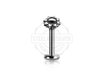 Лабрет Steel and Silver подсолнух