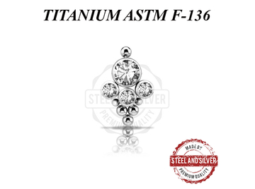 Кластер с кристаллами Swarovski