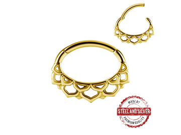 Кликер Steel and Silver золотой узор