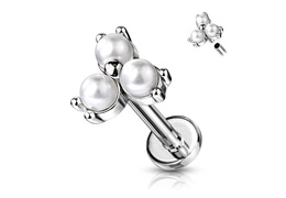 Лабрет жемчужное трио