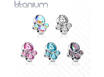 Кластер из титана со стразами