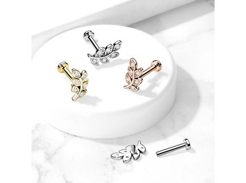 Лабрет ветвь в стразах