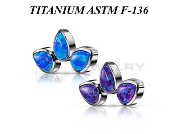 Накрутка из титана Ti Metal опаловые лепестки