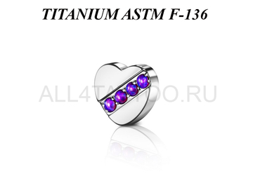 Накрутка из титана Ti Metal с сетом опалов